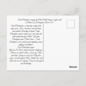Sint Christopher beschermheilige van Reizigers Briefkaart (Achterkant)
