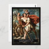Sint Christopher beschermheilige van Reizigers Briefkaart (Voorkant / Achterkant)