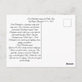 Sint Christopher beschermheilige van Reizigers Briefkaart (Achterkant)