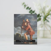 Sint Christopher met baby Christ Briefkaart (Staand voorkant)