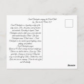 Sint Christopher met baby Christ Briefkaart (Achterkant)