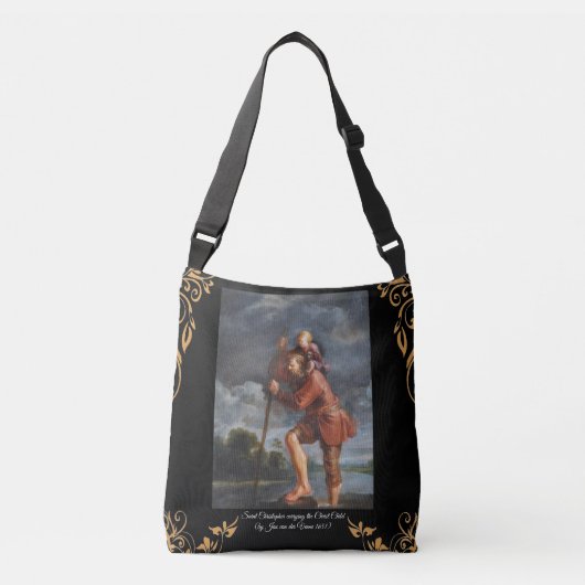 Sint Christopher met baby Christ Crossbody Tas (Voorkant)