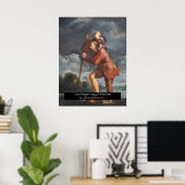 Sint Christopher met baby Christ Poster (Thuiskantoor)