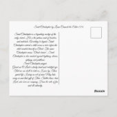 Sint Christopher met de Baby Christ Briefkaart (Achterkant)