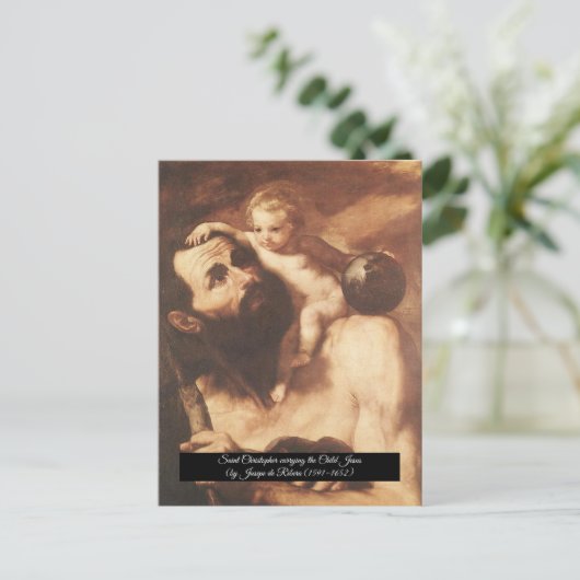 Sint Christopher met het Kind Christus Briefkaart (Staand voorkant)