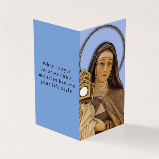 Sint Clara Assisi Gebedskaart Kaart (Buitenkant)