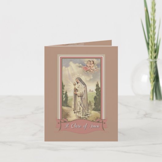 Sint-Clara van Assisi briefkaart (Voorkant)