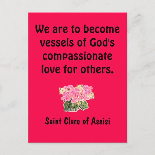 Sint Clara van Assisi Briefkaart (Voorkant)