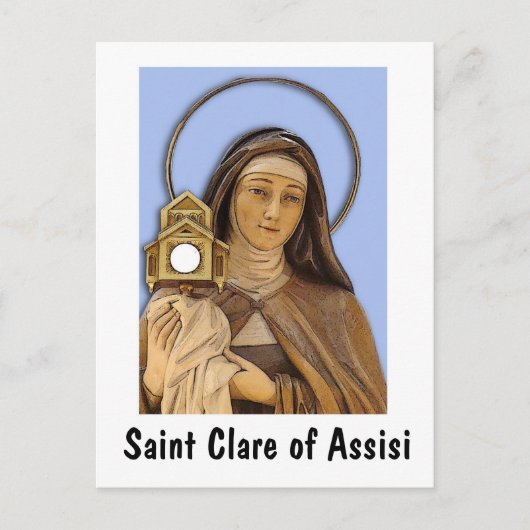 Sint Clara van Assisi Briefkaart (Voorkant)