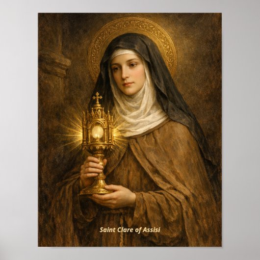Sint Clara van Assisi Kunstprint Poster (Voorkant)