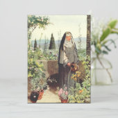 Sint Clara van Assisi: patrones van de televisie Bedankkaart (Staand voorkant)