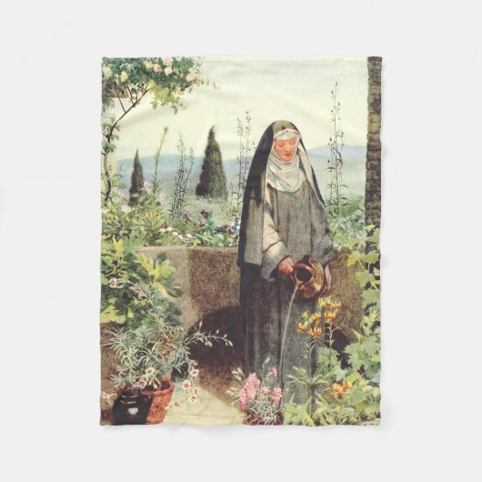 Sint Clara van Assisi: patrones van de televisie Fleece Deken (Voorkant)