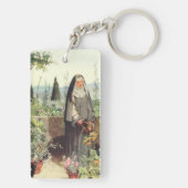 Sint Clara van Assisi: patrones van de televisie Sleutelhanger (achterkant)