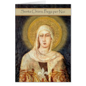 Sint-Clare of Assisi Feast Day Kaart in het Italia (Voorkant)