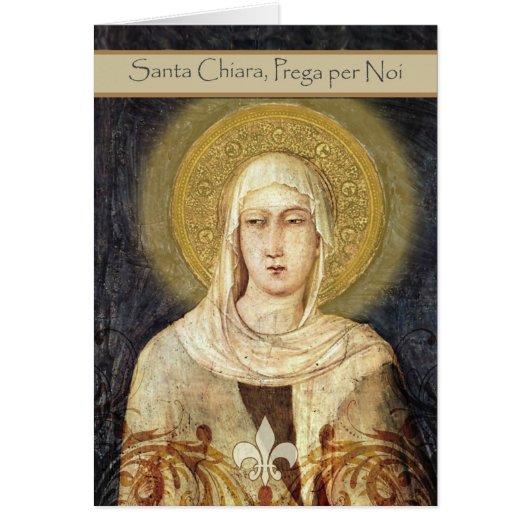 Sint-Clare of Assisi Feast Day Kaart in het Italia (Voorkant)