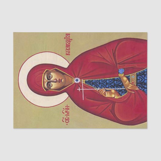 Sint-Claudia orthodox Christelijk icoon Tissuepapier (Voorkant)