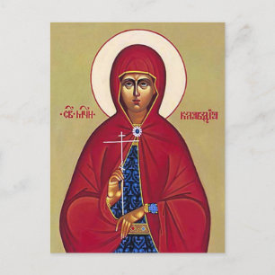 Sint Claudia Procula Orthodox Icoon Briefkaart