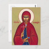 Sint Claudia Procula Orthodox Icoon Briefkaart (Voorkant / Achterkant)