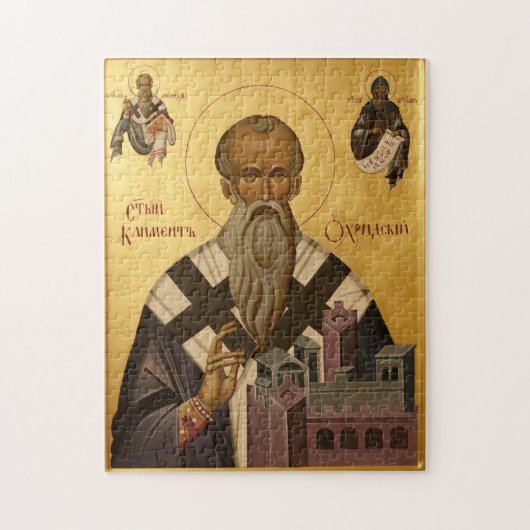 Sint Clemens van Ohrid Orthodox Christelijk Icoon Legpuzzel (Verticaal)
