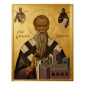 Sint Clemens van Ohrid Orthodox Christelijk Icoon Perfect Poster (Voorkant)