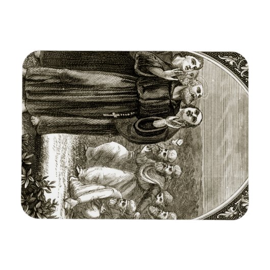 Sint-Columba die door de Druïden wordt gechanteerd Magneet (Horizontaal)