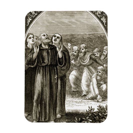 Sint-Columba die door de Druïden wordt gechanteerd Magneet (Verticaal)