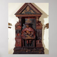 Sint-Crispin op zijn werkbank plaatsen