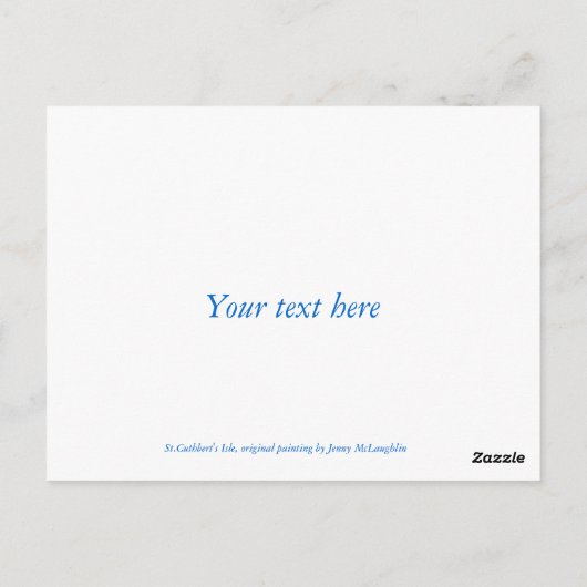 Sint-Cuthbert's Briefkaart (Achterkant)