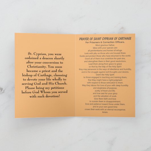 SINT-CYPRIANUS VAN CARTHAGO Kaart (Binnen)