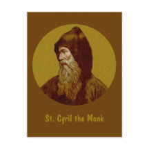 Sint-Cyril de monk (M 002) Verticaal Briefkaart