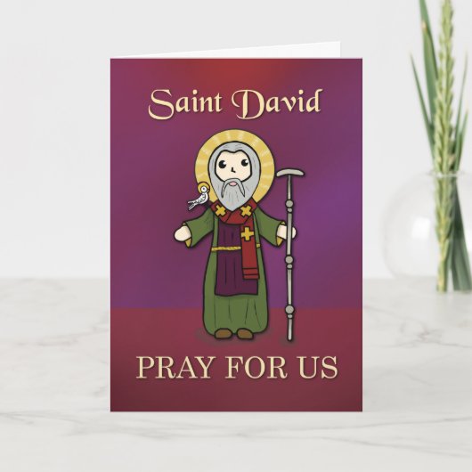 Sint-David Simple Saint Pray voor ons Kaart (Voorkant)