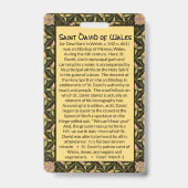 Sint-David van Wales (P 001) Badge (Achterkant)