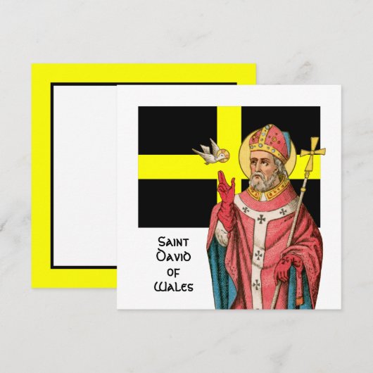 Sint-David van Wales (P 001) en zijn vlag (Voorkant / Achterkant)