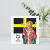 Sint-David van Wales (P 001) en zijn vlag (Staand voorkant)