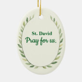 Sint David van Wales: Vrede met de Schrift Keramisch Ornament (Achterkant)