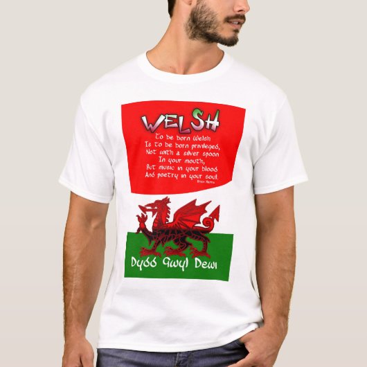 Sint David's Day Card met poëzie van Bryan Harris T-shirt (Voorkant)