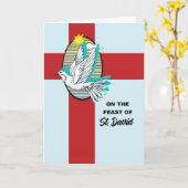 Sint Davids Day Feast Day met dove op het Rode Kru Kaart (Gele Bloem)