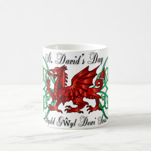 Sint David's Day Mok met Welsh Dragon Daffodil