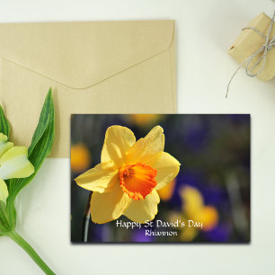  Sint David's Day Personalized Daffodil Kaart