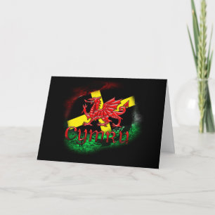 Sint David's Day Wenskaart met Welsh Dragon Kaart