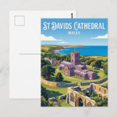 Sint Davids Kathedraal Wales Briefkaart (Voorkant / Achterkant)