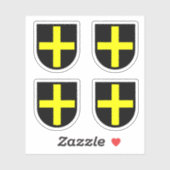 Sint David's Shield 4-up Contour Sticker (Vel)