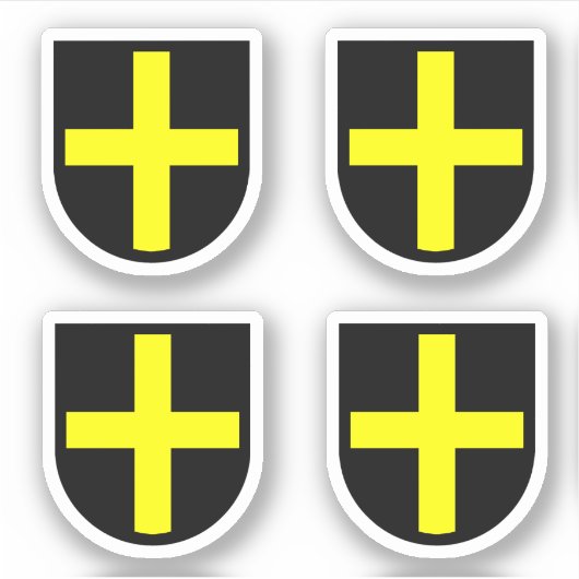 Sint David's Shield 4-up Contour Sticker (Voorkant)