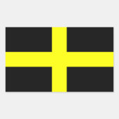 Sint-David's vlag Rechthoekige Sticker (Voorkant)