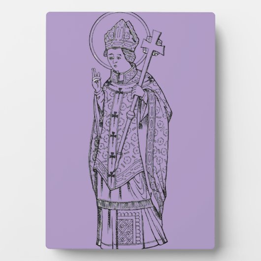 Sint Deiniol Abt en Bisschop Fotoplaat (voorkant)