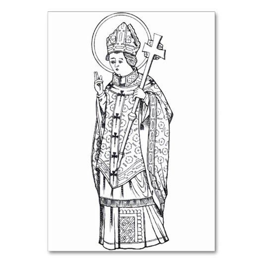 Sint Deiniol Abt en Bisschop Kaart (Voorkant)