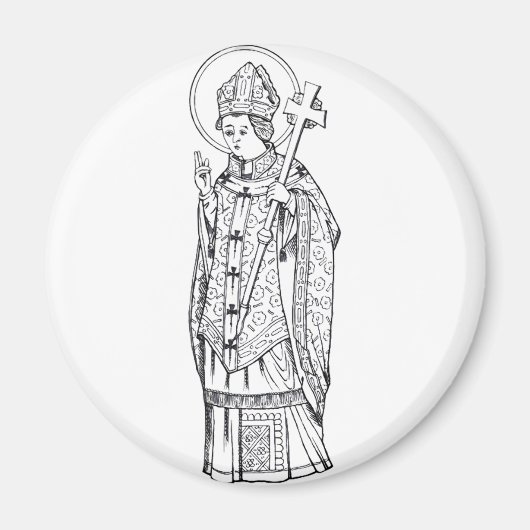Sint Deiniol Abt en Bisschop Magneet (Voorkant)