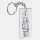 Sint Deiniol Abt en Bisschop Sleutelhanger (Voorkant Links)
