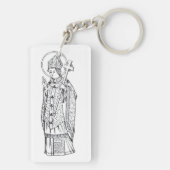 Sint Deiniol Abt en Bisschop Sleutelhanger (achterkant)