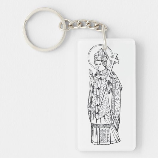 Sint Deiniol Abt en Bisschop Sleutelhanger (Voorkant)